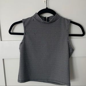 Cute top with mock neck.
